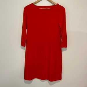 Garnet Hill 3/4 Sleeve Stretch Dress in Orange-Like New condition!